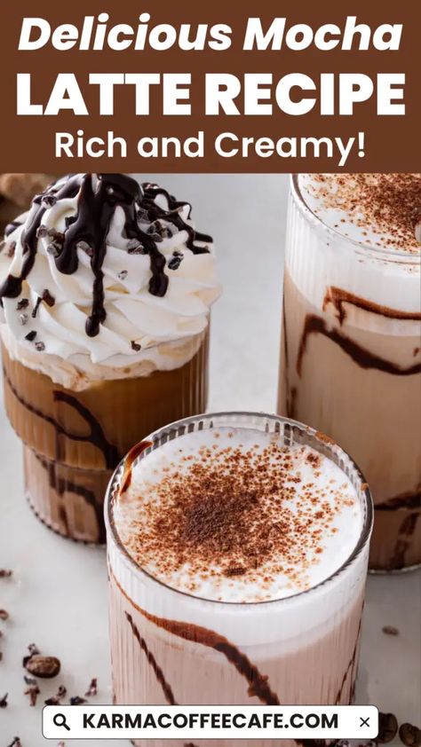 Mocha Drink Recipe, Mocha Latte Recipe, Mocha Recipes, Mocha Drink, Hot Coffee Drinks, Latte At Home, Mint Mocha, Mocha Recipe, Iced Mocha