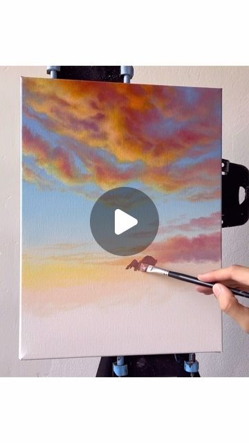 How To Paint Sunset Acrylics, How To Paint A Sunset Step By Step, Beach Landscape Painting, Dolphin Acrylic Painting Tutorial, More Information, Beach Landscape, Sunset Painting, School Art Projects, Seascape Paintings