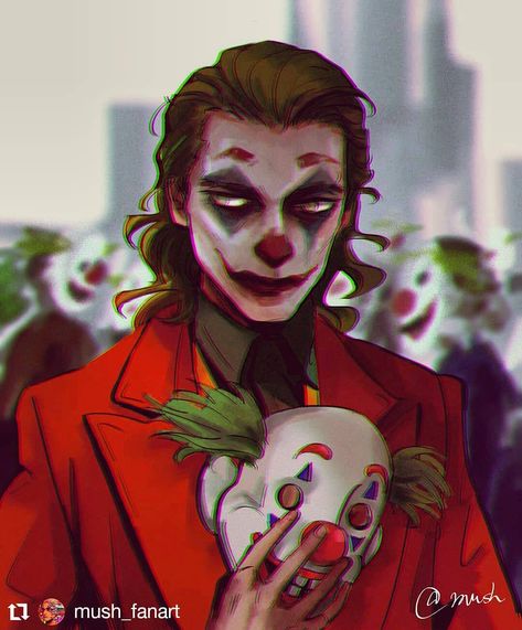 Joaquin Phoenix AKA Joker on Instagram: “#Repost @mush_fanart • • • • • • "I used to think that my life was a tragedy. But now I realize, it’s a comedy." #joker #jokermovie…” Arthur Fleck Joker, Joker Tumblr, Joker Fanart, Joker Film, Arthur Fleck, Heath Ledger Joker, Joker Wallpapers, Joker Is, Joker Art