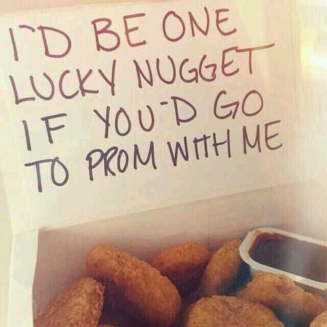 I'd love this and think it's super cute since I love chicken!: Sadies Proposal, Formal Proposals, Cute Promposals, Cute Homecoming Proposals, Cute Prom Proposals, Asking To Prom, Dance Proposal, Whatever Forever, High School Dance