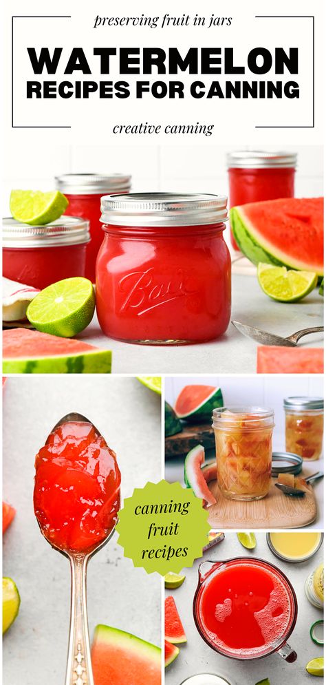 Spice up your canning routine with our watermelon canning recipes. With options like watermelon rind preserves and a sweet watermelon jelly canning recipe, there's something for everyone. Dive into the world of preserving fruit in jars and discover the joy of canning fruit recipes with watermelon. Watermelon Jam Recipe Canning, Watermelon Jam Canning, Watermelon Rind Jelly, Watermelon Jelly Recipe Canning, Watermelon Jelly Canning, How To Preserve Watermelon, Watermelon Rind Pickles Recipes, Preserving Melon, Preserving Watermelon