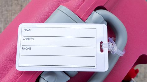 Customizable White Luggage Tag For Travel, Cheap Customizable Rectangular Luggage Tag, Cheap Personalized Luggage Tag For Travel, Customizable Rectangular Luggage Tag For Personal Use, Rectangular Luggage Tag For Travel, Lost Luggage, Checked Luggage, Suitcase Packing, Home Safety