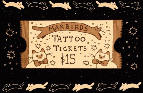 Tattoo Ticket - Birdy's Ko-fi Shop - Ko-fi ❤️ Where creators get support from fans through donations, memberships, shop sales and more! The original 'Buy Me a Coffee' Page. Tattoo Ticket, Birdy, The Original, The Creator, Illustrations, Tattoos, Kos