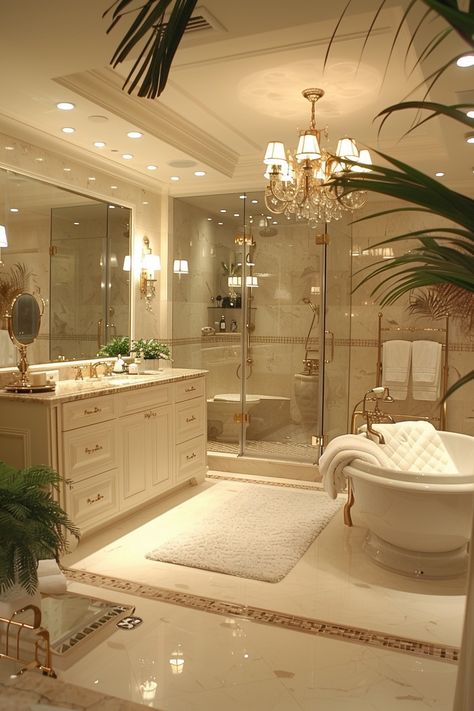 Transform Your Space: Luxurious Marble Bathroom Design Ideas Luxurious Apartment Bathroom, Bathroom Elegant Luxury, Massive Bathroom Luxury, Millionaire Bathroom, Old Money Mansion Bathroom, Classical Bathroom Design Luxury, Luxury Bathroom Sink Design, Big Fancy Bathroom, Old Money House Bathroom