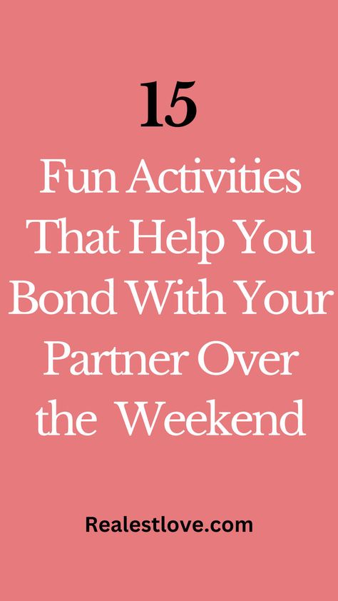 If you and your partner are like most couples, you might be spending a lot of time working, taking care of the kids, or doing chores around the house. But sometimes, it can be hard to know what to do together — especially if you’re not the most outgoing or spontaneous couple. Here are ideas for bonding activities that you can do together this weekend. My Partner In Life Relationships, Diy Couple Activities, What Do Couples Do Together, Couples Bonding Ideas, Bonding Games For Couples, After Work Activities For Couples, Bonding Ideas For Couples, Marriage Building Activities, Activities To Do As A Couple