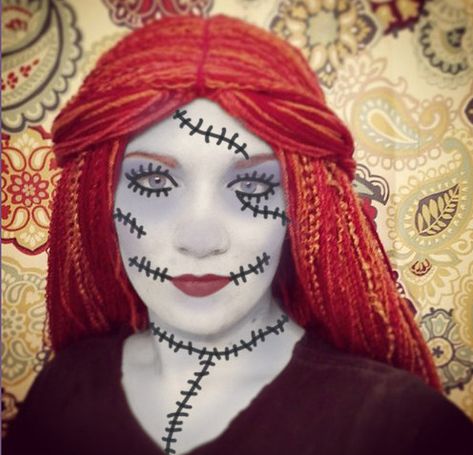 So. I'm going to be cosplaying Sally at Fandom Fest this summer and making the wig was super duper fun so I made a tutorial. It DOES involve crocheting a wig cap so if you're new to cosplaying and yo… Heart Friendship Bracelet, Wig Ponytail, Wig Tutorial, Sally Costume, Yarn Wig, Hair Yarn, Crochet Costumes, Crochet Wig, Kids Wigs