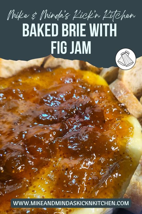 If you are looking for an appetizer that will please the whole crowd, try our Baked Brie with Fig Jam. Sweet and savory served on warm bread. #foodie #foodblogger #thanksgiving #mealplanning #baking #kicknkitchen #Brie #Appetizers Baked Brie With Fig Jam, Brie With Fig Jam, Brie Appetizers, Baked Eggplant Recipes, Baked Brie With Jam, Fig Appetizer, Brie Recipes Appetizers, Brie Cheese Recipes, Baked Brie Recipes