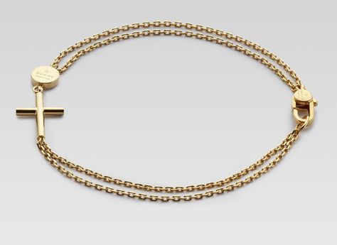 Gucci Gold Bracelet, Gucci Yellow, Gold Chain Men, Bracelet With Cross, Gucci Bracelet, Gucci Jewelry, Mens Gold Bracelets, Wood Bracelet, Gold Chains For Men