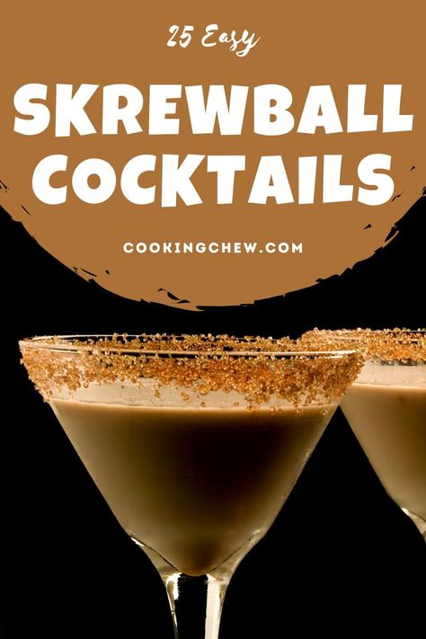 Peanut Butter Vodka Drinks, Screwball Espresso Martini, Screwball Martini, Peanut Butter Martini Recipes, Peanut Butter Screwball Recipes, Peanut Butter Whisky Drinks, Peanut Butter Espresso Martini, Screwball Cocktails, Screwball Peanut Butter Whiskey Drinks