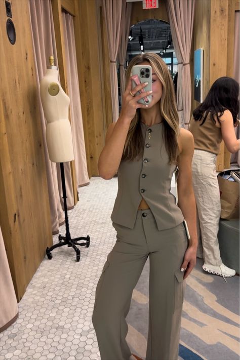 REGAL VEST curated on LTK Blazer Vest Outfit, Vest Outfit, Money Aesthetic, Blazer Vest, Old Money Aesthetic, Vest Outfits, Spring 2024, Street Chic, Pants Outfit