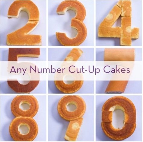 How To Create Any Number With Store-Bought Cakes » Curbly | DIY Design Community Fruit Cupcakes, Diy Birthday Cake, Store Bought Cake, Number Cakes, Cut Up, Cake Tutorial, Savoury Cake, Birthday Cake Kids, Cake Decorating Tips