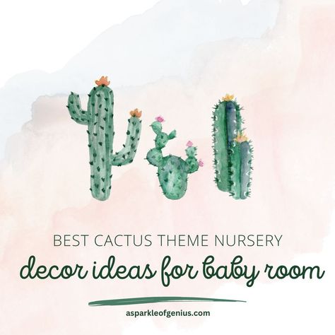 Best Cactus theme nursery decor ideas for baby room Cactus Themed Nursery, Succulent Themed Nursery, Cactus Nursery Boy, Plant Themed Nursery, Nursery Cactus Theme, Cacti Nursery, Cow And Cactus Nursery, Cactus Lamp, Cactus Paintings