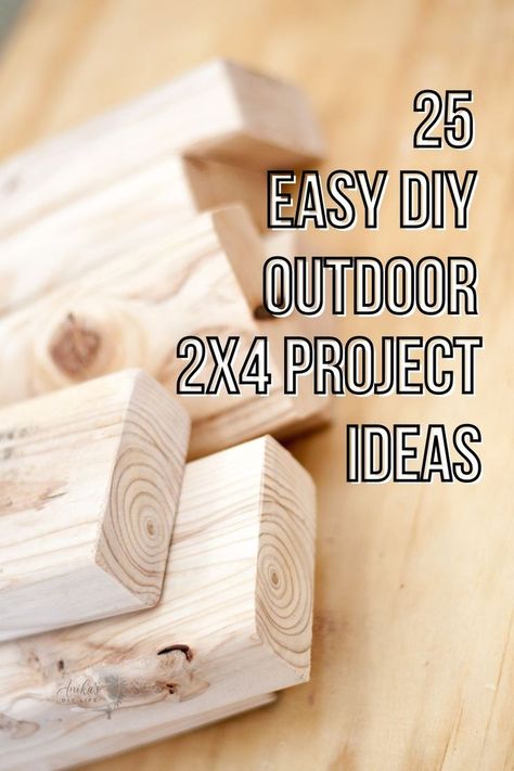 Easy to build, built to last, amazing ideas for outdoor 2x4 projects. This list of 25 outdoor 2x4 projects has everything for your outdoor living space! #anikasdiylife Outdoor 2x4 Projects, Projects With 2x4 Wood, 2x4 Furniture Diy, 4x4 Scrap Wood Projects Diy, Things To Make With 2x4 Wood, 2x4 Projects Diy Outdoor, 2x4 Outdoor Furniture, 2x3 Wood Projects, Simple Wood Working Project