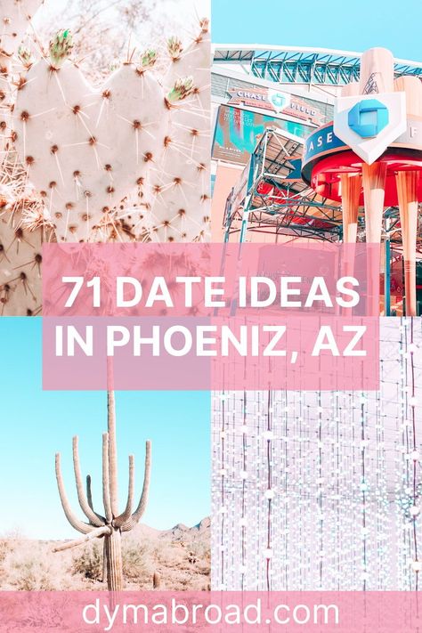 Looking for date ideas in Phoenix? There are so many romantic things to do in Phoenix that are perfect for couples! Places To Visit In Phoenix Az, Phoenix Things To Do Bucket Lists, Date Night In Phoenix Az, Phoenix Bucket List, Phoenix Nightlife, Arizona Day Trips, Tempe Town Lake, Great Date Ideas, Travel Thoughts