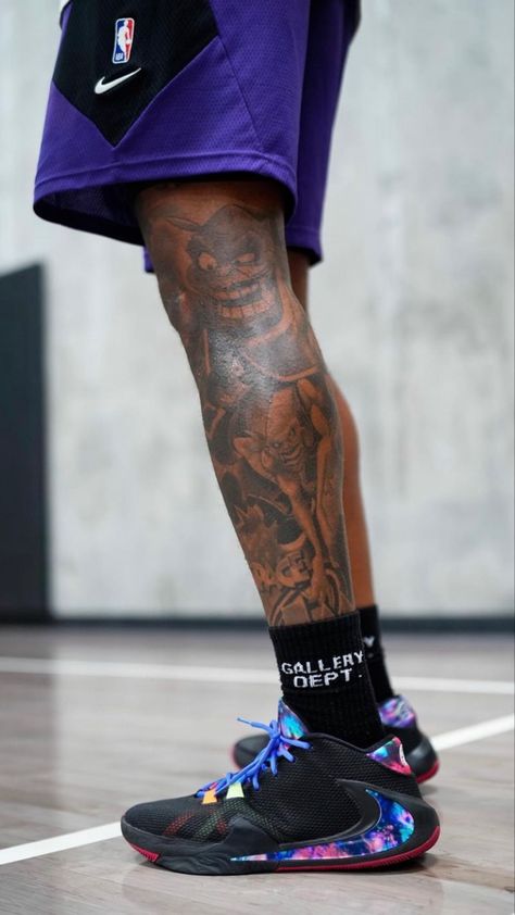 Space Jam Tattoo, Jam Tattoo, Cameron Payne, Leg Tattoo, Sleeve Men, Space Jam, Tattoo Sleeve Men, Tattoo Sleeve, Leg Tattoos