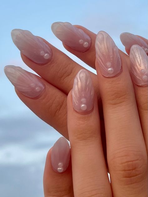 Trendy Short Nails, Beach Themed Nails, Seashell Nails, Nagel Tips, Summery Nails, Mermaid Nails, Pretty Gel Nails, Soft Nails, Beach Nails