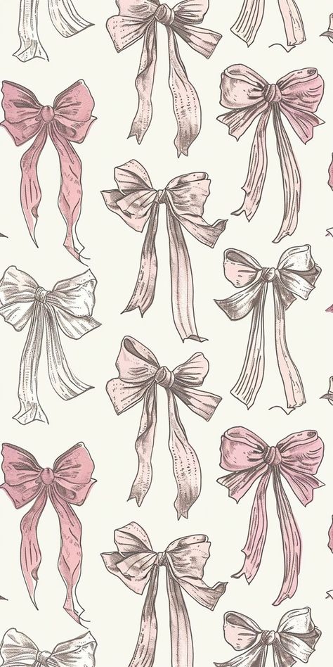 From the coquette aesthetic, to ribbons on christmas trees, to hair ribbons, bows are having a major moment right now! And I have to say, I love this trend. I love adorning the various aspects of my life with a hint of subtle femininity— including my phone screen! That’s why I whipped up these 50+ cute bow phone wallpapers just for you. Now you can sprinkle a bit of charm on your phone and enjoy that extra touch of sweetness in your daily scroll. 🎀✨ Couqqete Aesthetic, Inspired Wallpaper Iphone, Bow Background, Bow Wallpaper Iphone, Phone Backround, N Wallpaper, Wallpaper Lock Screen Wallpaper, Wallpaper Rosa, Wallpaper Lock Screen