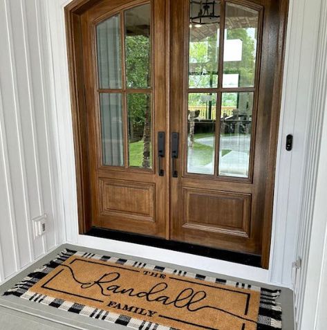 Personalized Name Doormat, Flocked Coir Door Mat, Welcome Mat, Engagement Wedding Gift, Realtor Client Gift, Outdoor Rug, Double Door Realtor Client Gifts, Entryway Style, Coir Door Mat, Funny Welcome Mat, Layered Rugs, Funny Doormats, Custom Doormat, Coir Doormat, Coconut Fiber