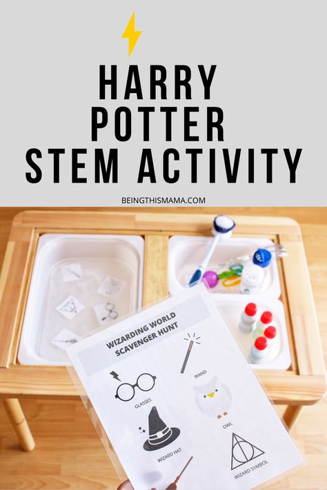 Harry Potter STEM / STEAM activity Harry Potter Preschool Crafts, Harry Potter Preschool Activities, Harry Potter Stem Activities, Harry Potter Lessons, Harry Potter Party Games, Harry Potter Activities, Stem Lessons, Harry Potter Day, Weekly Themes