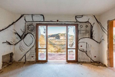 A book explores the topic of street art (authorised and not) in Sicily. Mapping over thirty urban centres and more than two hundred artists  Mural by Collettivo FX, at the Pizzo Sella Art Village in Palermo. (Photo Mauro Filippi) Art Village, Wall Painting Decor, Wall Paint Designs, Art Corner, Street Art Graffiti, Street Artists, Mural Art, Wall Paint, Goa