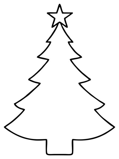 Christmas Tree Stencil Printable Secret Santa Cards, Xmas Crafts To Sell, Stencils Printables Templates, Christmas Tree Stencil, Christmas Tree Printable, Christmas Tree Template, Christmas Sewing Projects, Tree Stencil, Preschool Christmas Crafts