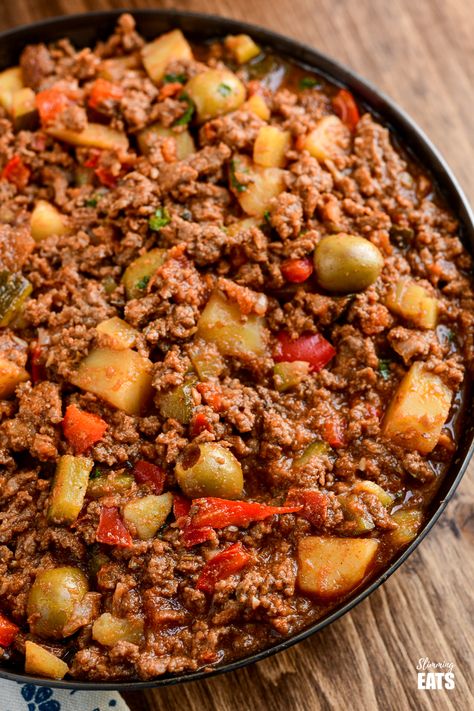 Cuban Meatballs, Cuban Steak, Cuban Beef, Cuban Picadillo, Beef Picadillo, Picadillo Recipe, Easy Ground Beef Recipes, Potatoes Vegetables, Beef Recipes For Dinner Easy