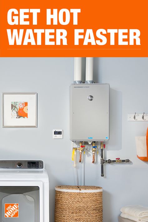 The Home Depot has everything you need for your home improvement projects. Click to learn more and shop water heaters. Interior Design Your Home, Gas Water Heater, Home Fix, Water Heaters, Magic Box, Tankless Water Heater, Diy Home Repair, Tiny House Living, Home Repairs