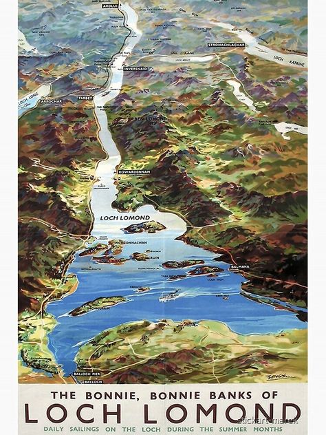 Railway Posters, Old Advertisements, Loch Lomond, Vintage Travel Poster, Poster Poster, Advertising Signs, Vintage Travel Posters, Travel Poster, Vintage Travel