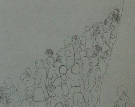 Drawing People in Crowds or Smaller Groups Group People Drawing, Crowd Of People Drawing Reference, How To Draw A Crowd Of People, Drawing People Tutorial, Small People Drawing, Crowd Drawing Reference, Drawing People Poses, Group Of People Drawing, How To Draw Crowds Of People