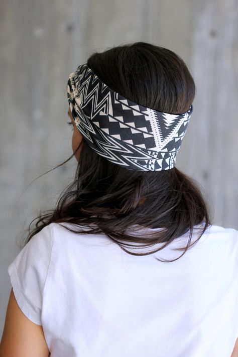 DIY Headwrap Band TUTORIAL - Delia Creates Boho Head Wrap Diy, Diy Boho Headband Head Wraps, Cheap Adjustable Headwrap Headband, Sewing Headbands Head Wraps, Adjustable Casual Bandeau Headwrap, Adjustable Bandeau Casual Headwrap, Wide Headbands Diy, Headwrap Diy, Handmade One-size Bandana Headband