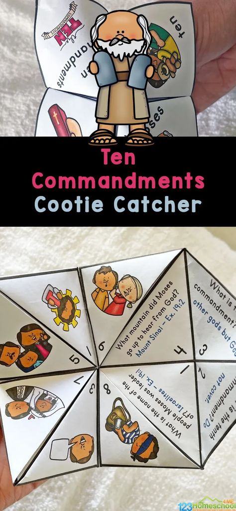 The 10 Commandments For Kids, The Ten Commandments Printable, The Ten Commandments For Kids, 10 Commandments Kids, Ten Commandments Kids, Ten Commandments Craft, 10 Commandments Craft, Ccd Activities, Free Sunday School Lessons