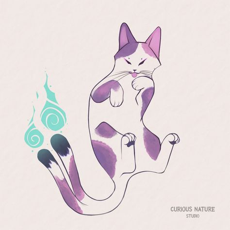 All Posts • Instagram Nekomata Character Design, Nekomata Tattoo, Nekomata Oc, Cat Poses Reference, Two Tailed Cat, Nekomata Yokai, Cat Yokai, Yokai Art, Cool Mythical Creatures