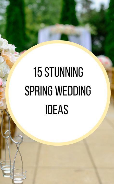 Do you dream of having the perfect Spring wedding? To get your imagination going, we have provided our favorite Spring wedding ideas from the spring wedding decorations, to the spring wedding cakes. Everything is sure to be a hit if you follow our tips! May Wedding Decor Ideas, Simple Outdoor Spring Wedding, May Spring Wedding, Colorful Spring Wedding Centerpieces, Early Spring Wedding Ideas, March Wedding Decorations, March Wedding Decoration Ideas, Outdoor Spring Wedding Ideas Simple, Spring Weddings Outdoor