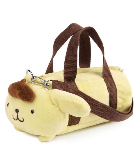 Purin is always ready for an adventure!  Where will you go with him today? Brown Beret, Go Your Own Way, Hello Kitty My Melody, Pretty Bags, Cute Purses, Cute Room Decor, Doja Cat, Sanrio Characters, Cute Bags