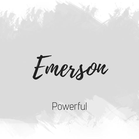 Emerson Emerson Name Meaning, Godly Names, Emerson Name, Bohemian Baby Names, Bible Baby Names, Old Fashioned Baby Names, British Baby Names, Meaningful Baby Names, Unisex Baby Names