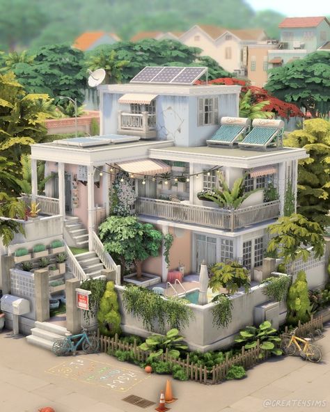 Tomarang Apartaments || NO CC | Patreon The Sims 4 Houses Ideas No Cc, Sims 4 Lots Cc House, Sims 4 Cc City, Sims 4 Multiple Houses One Lot, Sims 4 Rental Lots, Sims 4 Tomarang, Case The Sims 4, Sims 4 No Cc House, Sims 4 Builds No Cc