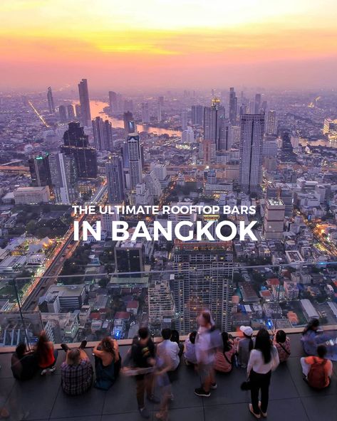 Bangkok Sky Bar, Bangkok Rooftop Bar, Sky Bar Rooftops, Bangkok Street Style, Bangkok Ootd, Bangkok Illustration, Bangkok Thailand Nightlife, Rooftop Bangkok, Bangkok Beach