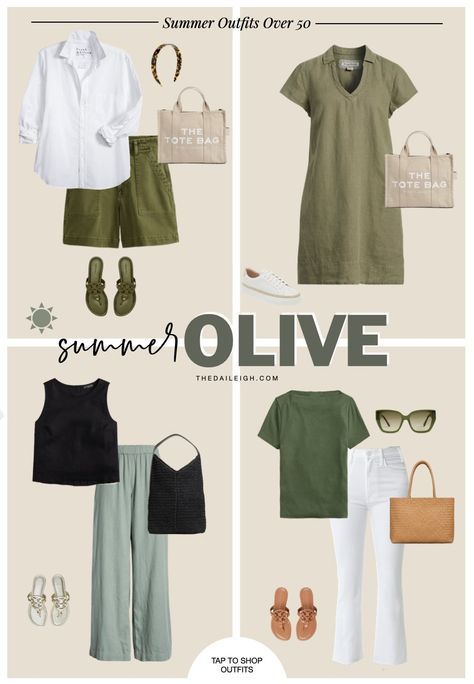 Summer Outfits for Women Over 50, How To Wear Olive Clothes Cool Summer Outfits Women, Olive Outfits For Women, Olive Clothes, What To Wear In Summer, Fireplace Chimney, Autumn Capsule Wardrobe, Outfits For Women Over 50, Olive Clothing, Summer Outfits For Women