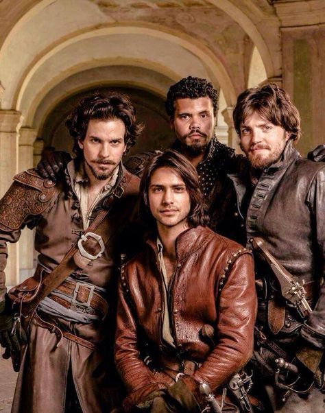 The Musketeers Tv Series, Howard Charles, Medieval Costumes, Bbc Musketeers, The Musketeers, Luke Pasqualino, Tom Burke, Bbc Drama, Alexandre Dumas