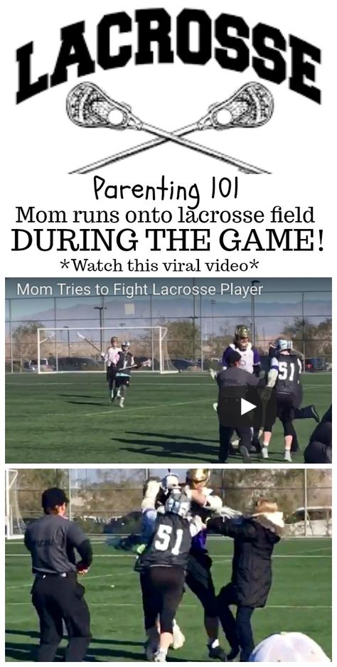 Viral Video of parent running onto the field during a lacrosse game- in an attempt to push a defending player away from her son.  #parenting #lacrosse #athletics Kids Lacrosse, Lacrosse Field, Easter Games, Parenting 101, Viral Video, Lacrosse, Viral Videos, Family Travel, Year Old