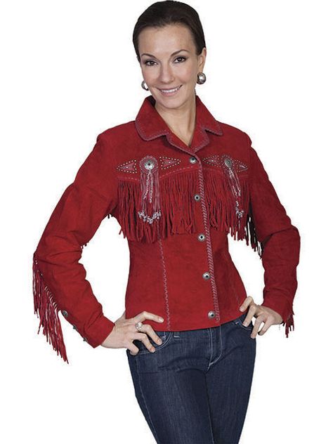 Fringed Fashions Western Vest, Red Fringe, Beaded Jacket, Western Jacket, Fringe Jacket, Boutique Tops, Suede Fringe, Beaded Fringe, Leather Fringe