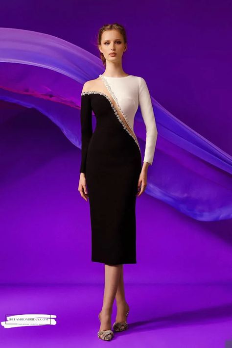 August 14, 2023 – The FashionBrides Asymmetrical Neckline Dress, Classy Wardrobe, Wedding Dress Bustle, Crepe Midi Dress, Dinner Dress Classy, Fashion Sketches Dresses, Stylish Work Attire, Ruffles Fashion, Swarovski Stones