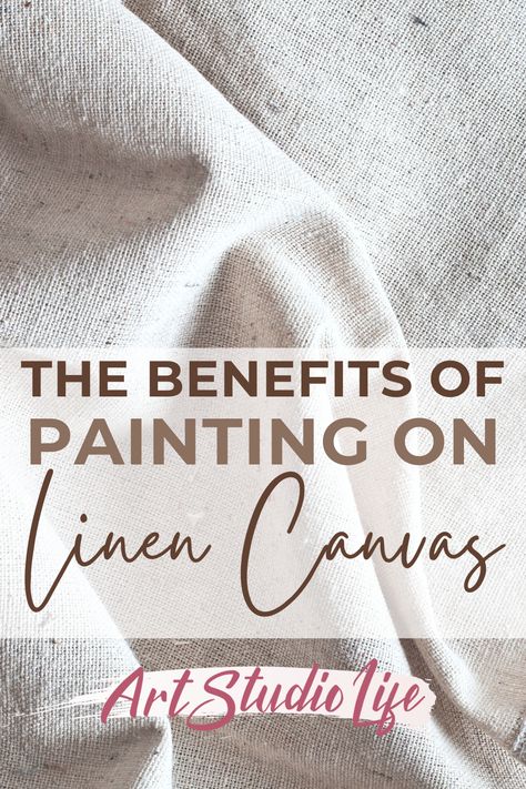 When painting on canvas the material of the surface you use is just as important as the paints you choose. It heavily influences the overall look and feel of your painting − as different surfaces interact very differently with paint. Here we explain what linen is, why linen canvas is superior to cotton canvas, and the importance of using the right type of primed linen for the best results! Art Materials Drawing, Art Materials List, Art Materials Organization, How To Start Painting, Painting On Linen, Canvas Art Painting Acrylic, Oil Painting For Beginners, Art Advice, Painters Palette