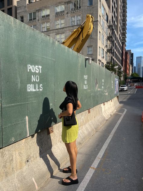 Posing ideas and photo inspo for NYC Post No Bills, Nyc Photo Ideas, Bill Board, Gallery Exhibition, Colour Palettes, Photo Ideas, Mirror Selfie