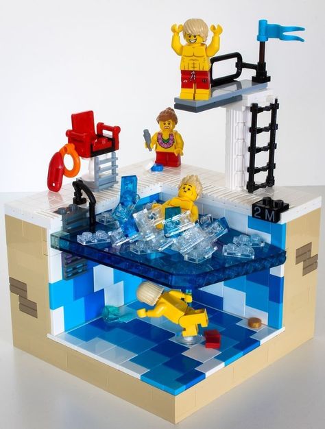 Ideas De Piscina, Lego Pokemon, Easy Lego Creations, Lego Kits, Lego Diy, Amazing Lego Creations, Lego Craft, Lego Creative, Lego Pictures