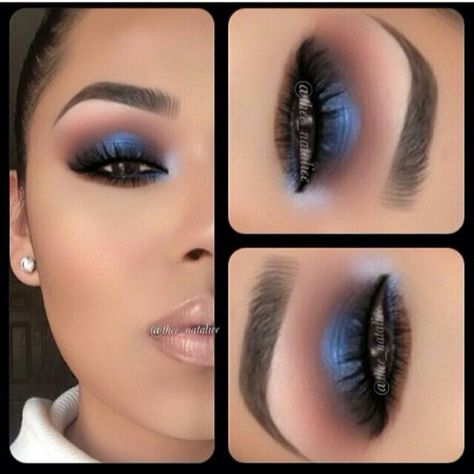 If I ever had the guts..maybe ill do this kind of smokey one day.. smokey electric blue right? Blue Smokey Eye, Make Up Studio, Makijaż Smokey Eye, Beauty Make-up, Smokey Eyes, Blue Eyeshadow, Makeup Goals, Blue Eye Makeup, Flawless Makeup