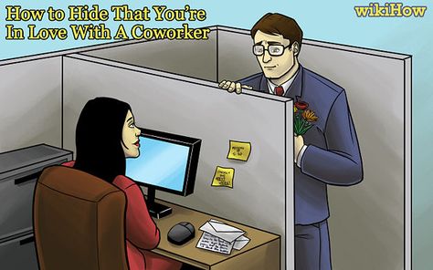 How to Hide That You're in Love With a Coworker Crush On Coworker, Coworker Humor, Office Romance, Committed Relationship, Love Can, Having A Crush, Random Things, In Love, Romance