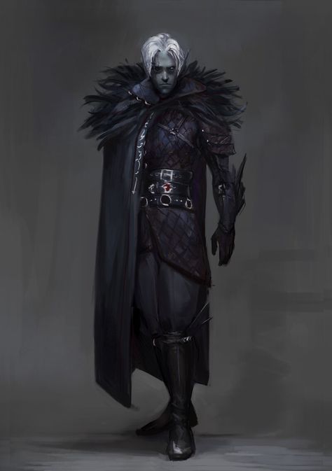 ArtStation - Character designs from the Marauders project, Erin Petersen Eldritch Knight Dnd, Dnd Eldritch Knight, Eldritch Dragon, Drow Rpg, Mroczny Elf, Drow Male, Warlock Dnd, Eldritch Knight, Half Drow