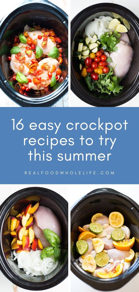 Summer Slow Cooker, Healthy Easy Dinner, Summer Slow Cooker Recipes, Peach Chicken, Sommer Mad, Slow Cooker Meals, Vegetarian Crockpot, Summer Recipes Dinner, Easy Summer Meals