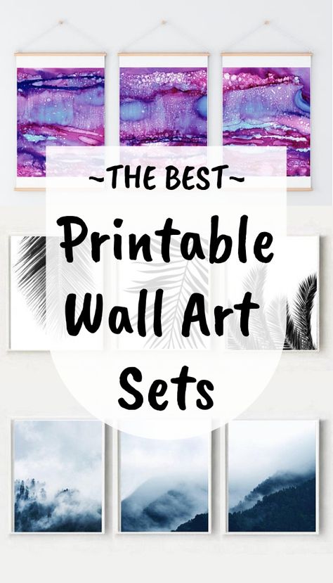 The best printable wall art sets on Etsy -- these triptych art sets are affordable and easy to print out at home or copy shop and give a cohesive look to your artwork on display. Triptic Art, Triptych Art, Cactus Photography, Lovely Pictures, 3 Piece Painting, Triptych Wall Art, Handmade Wooden Toys, Painting Canvases, Canvas Painting Tutorials